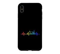 Cat Love Heartbeat Life Heart ECG Pulse Coque pour iPhone XS Max