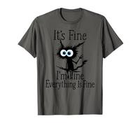 Cat Lover It's Fine I'm Fine Everything is Bien pour Les Hommes T-Shirt