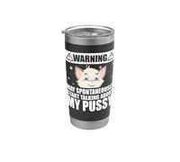 Cat Lover May Spontaneously Start Talking About My Pussy Gobelet isotherme en acier inoxydable double paroi