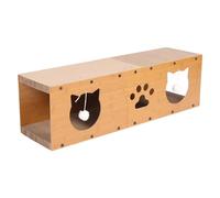 Cat Maison pour Chats IntéRieurs, Grand Espace Polyvalent à Gratter Confortable Lit en Carton en Papier Ondulé Lit De Tunnel De Chat pour Faire De l'exercice Et Jouer sur Les Planc (5.91x3.94in)