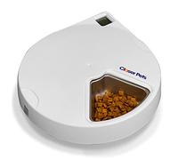 Cat Mate Mangeoire Automatique à Cinq Repas avec Inserts de Bol en Acier Inoxydable et Blocs de Glace (C500)