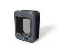Cat Mate Chatière contrôlée par micropuce (360) - pour Chats et Petits Chiens, jusqu'à 30 Animaux domestiques, pour vitrage Simple ou Multiple, UPVC, Murs et Bois, Gris