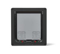 Cat Mate Grande chatière à 4 Voies (221) - Porte verrouillable sécurisée pour Grands Chats et Petits Chiens, Mur et Bois, Gris
