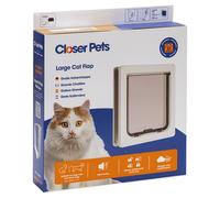 Cat Mate Porte de Chat 221W Grand Blanc,4-Wege-Verschluss,pour Chats,235x252mm