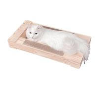 Cat Mating Stool, Kitten Wood Pad, Cat Scratch Pad with Sturdy and Comfortable Design for Small, Medium, or Large Cats in Living Rooms, 21,65 x 10,83 x 3,15 Inches,