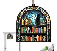 Cat Memorial Trened Tloorn Gary Pendant, Colorful Cat Memorial Acrylic Pendant - Artistic Sense Wall Art Decor for Window, Balcony, Porch, Garden, Wall, Tool polyvalent