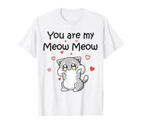 Cat Meow Couples amoureux Preuve d'amour Saint-Valentin T-Shirt