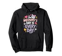 Cat Meowmy's Day Every Day Hearts Stars Pet Lover Sweat à Capuche