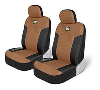 Cat® MeshFlex Lot de 2 Housses de siège Auto pour Voitures, camions et SUV - Beige - Housses de siège Avant - Protections de siège de Camion avec Dos en Maille Confortable - Housses intérieures de