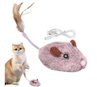 Cat Mice Toy, Electronic Plush Kitten Toy, Feather Tail Cat Toy, USB Rechargeable Mice Toy, Electric Mice Toy, Smart Sensing Cat Toy, Moving Cat Toys, Cat Toys For Exercise, Interactive Cat Toy,