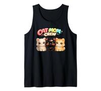 Cat Mom Crew Multi Cat Lady Trois Chatons Amant Cadeau Débardeur