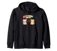 Cat Mom Crew Multi Cat Lady Trois Chatons Amant Cadeau Sweat à Capuche