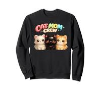Cat Mom Crew Multi Cat Lady Trois Chatons Amant Cadeau Sweatshirt