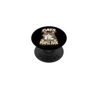 Cat Mom Feline Lover People Suck Blague PopSockets PopGrip Adhésif