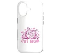 Cat Mom Feline Lover Pink Kitty Hearts Design Coque pour iPhone 17