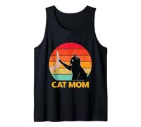 Cat Mom Funny Cat Lover Black Cat Five Vintage Débardeur