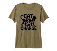 Cat Mom in Charge T-Shirt Haut de Gamme