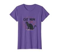 Cat Mom Life : Patte fantaisiste de féline Amant, Chat T-Shirt, Femme, Violet Chiné, L