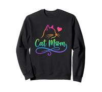 Cat Mom - Mignon et drôle pour Chaton Amant Chaton Chaton rétro Femme Chat Maman Sweatshirt