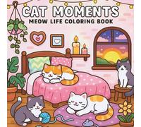 Cat Moments: Meow Life Coloring Book - 40 Adorable and Cozy Cat Designs for Relaxation and Stress Relief