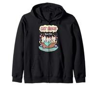 Cat Moms Social Club Kawaii Cat Mom Funny Kitty Propriétaire Sweat à Capuche