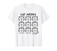 Cat Moods Funny Cat Emotion Chart T-Shirt