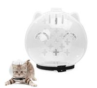 Cat Mouth Cover, Transparent Muzzle Biting Prevention, 2.56in Adjustable Kitten Astronaut Helmet, Pet Shaving Tools, Guard Muzzle for Chewing, Small Animal Accessories