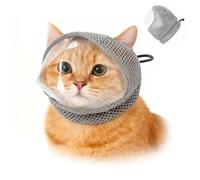 Cat Muzzle for Grooming,Adjustable Anti-Bite Head Cover,New Cat Breathable Grooming Helmet Mask for Nail Trimming,Helmet Mask for Nail Trimming, Injections & Bathing, Safe Fit for Cats (M)