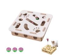 Cat Nail File Enrichment Box, Cat Felt Scratch Puzzle Box, Cats Puzzle, Stress-Free Nail Care Alternative to Clippers & Grinders, Interactive Toy for Indoor Cats (B)