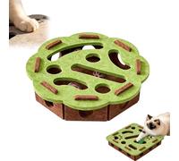 Cat Nail File Enrichment Box, Cat Scratch Puzzle Enrichment Box, Interactive Felt Cats Puzzle Toy with Bell for Indoor Cats Scratching and Hunting Mental Felt Maze Boxes (Green B)