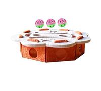 Cat Nail File Enrichment Box - Felt Activity Maze Toy With Ball, Interactive Behavior Training Training play, Indoor Mental Stimulation Cat Entertainment Unit, Apartment Living Room Post Meal