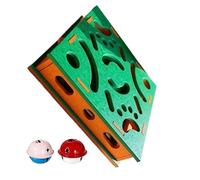 Cat Nail File Enrichment Box - Interactive Claw Grinder Puzzle, Engaging Scratch Activity, Multi-Exterior Grooming Entertainment Tool for Indoor Floor, Pet Scratch Accessory, 15.7x15.7x3.14 Inch