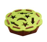 Cat Nail Scratching Box - File Grooming Toy, Play Enrichment Pad, Textured Cardboard Layer with Claw Conditioning Feature, Kitty Scratch Base with Two Bell Balls, Carpet Area Use for Kitten Pets