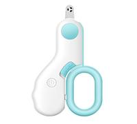 Cat Nail Trimmer with Light, 2024 Upgrade Cat Nail Clipper, Kitten Supplies, Cat Claw Clippers for Indoor Cats,Bunny Nail Clippers, Pet Grooming Tool Easy and Pain (Bule Round Hole Scissors)