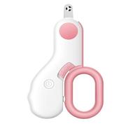 Cat Nail Trimmer with Light, 2024 Upgrade Cat Nail Clipper, Kitten Supplies, Cat Claw Clippers for Indoor Cats,Bunny Nail Clippers, Pet Grooming Tool Easy and Pain (Pink Round Hole Scissors)