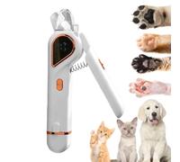 Cat Nail Trimmer with Light, Electric Pet File, Rechargeable Grooming Tool