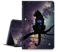 Cat Nebula Étui pour iPad Pro 11" (modèle 2024, 5{^>e<^} génération), résistant aux chocs, en cuir synthétique, pliable, support réglable avec mise en veille/réveil automatique pour iPad Pro 11" 5{^>e