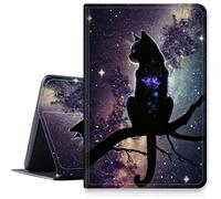Cat Nebula Étui pour tablette Lenovo Tab P11 / P11 Plus / P11 5G (TB-J606F / J616F / J607Z) 11" en cuir PU avec support pliable et angles de vue multiples Fonction veille et réveil automatique