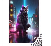 Cat Neon Art 1 Puzzle Adulte - Puzzle 1000 P Adultes Et Enfants À Partir De 14 Ans - Puzzle De Qualité Supérieure 1000pcs (75x50cm)