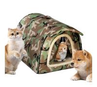 Cat Nest - Warm Tent Pet Shelter House | Outdoor Winterproof Cat Cave for Kitten Puppy and Small Animals, Calming Warm Sleeping Travel Bed for Indoor and Outdoor Winter Comfort, 48x42x36cm