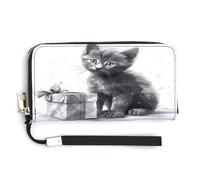 Cat Next to Gift Sac fourre-tout tendance, sac à main à bandoulière, sac à main pour femme, sac de rangement mignon pour femme