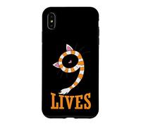 Cat Nine Lives Écharpe Oreilles de Chat Coque pour iPhone XS Max
