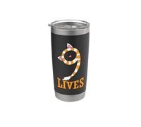 Cat Nine Lives Écharpe oreilles de chat Gobelet isotherme en acier inoxydable double paroi