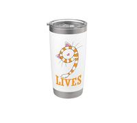 Cat Nine Lives Écharpe oreilles de chat Gobelet isotherme en acier inoxydable double paroi