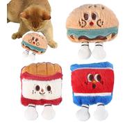 Cat Nip Toys - Jouet en peluche pour chaton avec herbe à chat - Jouet en peluche pour chat - Jouet à mâcher en peluche douce - 3 pièces - Boule à mâcher mignonne et interactive - Puzzle avec
