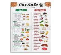 Cat Nutrition and Safety Educational Wall Chart Poster Informative Canvas Art for Pet Owner Home and Office(Unframed,08x12inch(20x30cm))