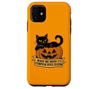 Cat on Pumpkin me réveille Quand C'est la Saison des citrouilles Coque pour iPhone 11