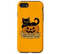 Cat on Pumpkin me réveille Quand C'est la Saison des citrouilles Coque pour iPhone SE (2020) / 7/8