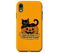 Cat on Pumpkin me réveille Quand C'est la Saison des citrouilles Coque pour iPhone XR
