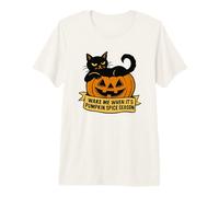 Cat on Pumpkin me réveille Quand C'est la Saison des citrouilles T-Shirt Haut de Gamme